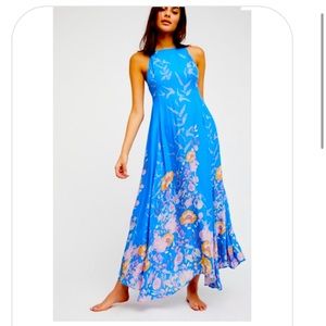 Free People Embrace It Maxi Slip Dress by Intimately Free People xs blue combo